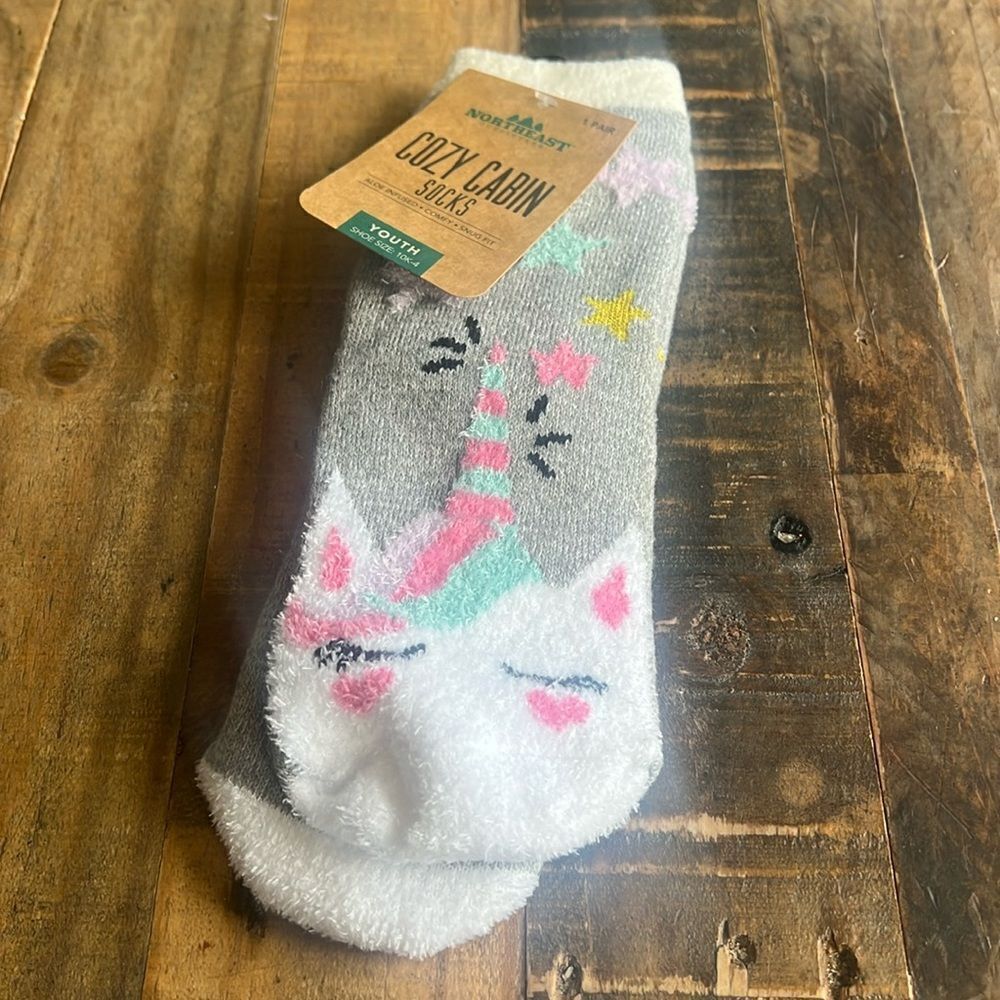 Youth Cozy Cabin Novelty Socks Size 10k-4